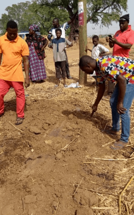 Biochar Paga smothering trench